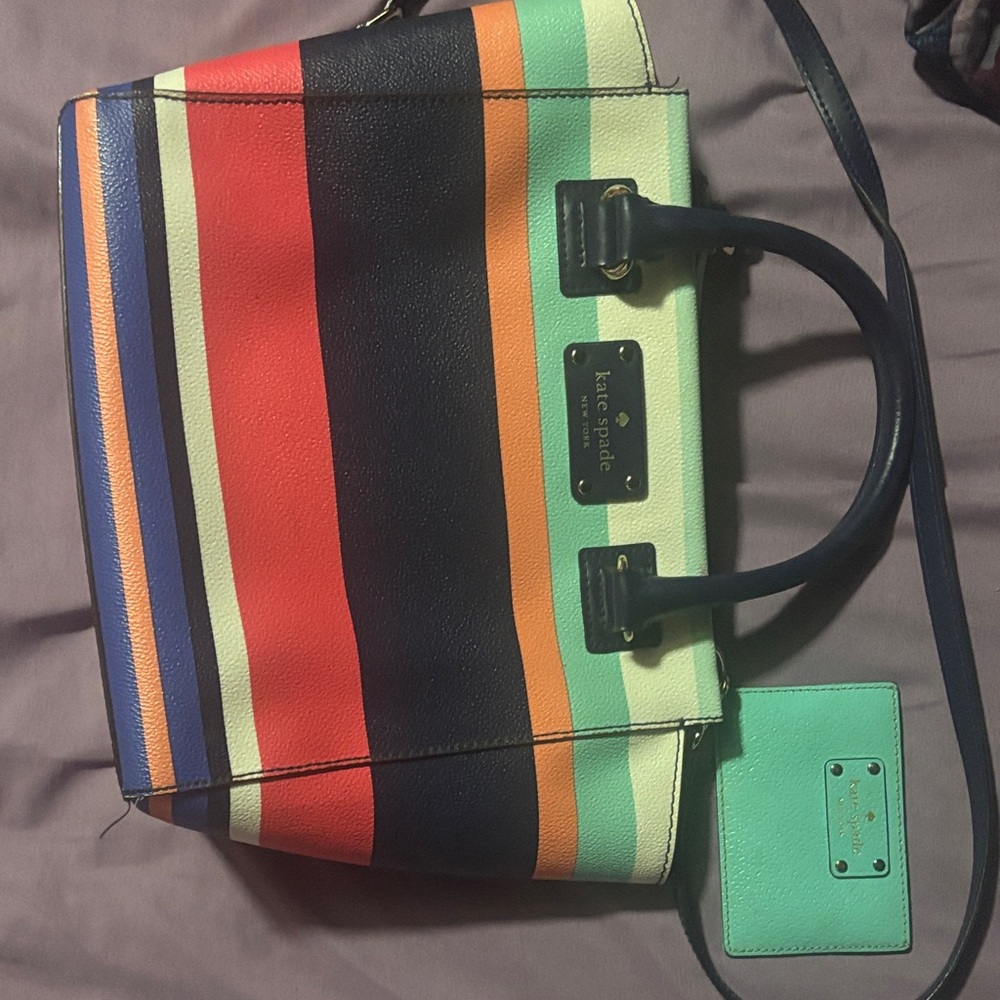Kate Spade Multicolor Striped Tote